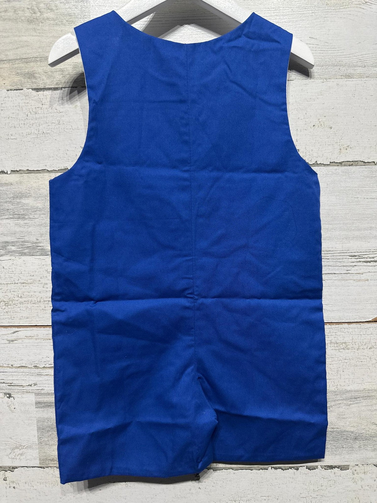 The Proper Peony Jon Jon Boys 3T Blue Fox Embroidered Romper NWT3