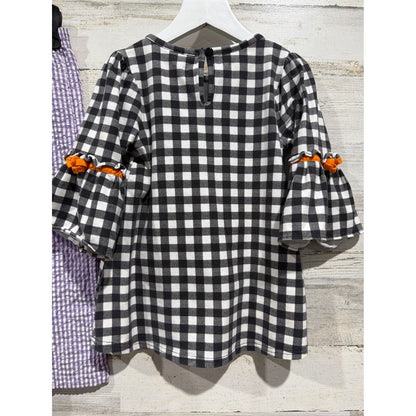 Girls 2T Pumpkin Gingham Fall Dress and Set Halloween5