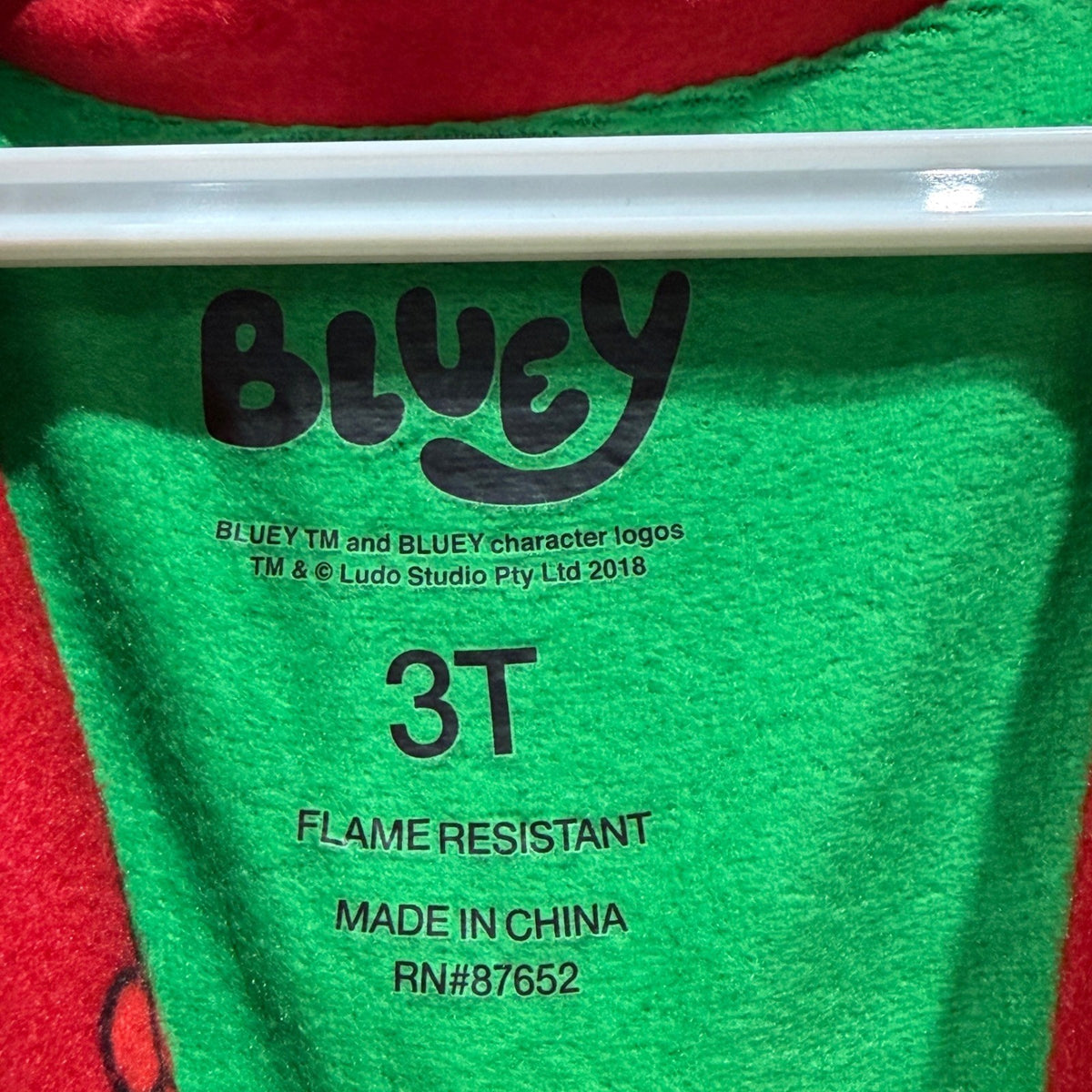 Bluey Pajama Set Kids 3T Red Christmas Holiday Fleece NWT2