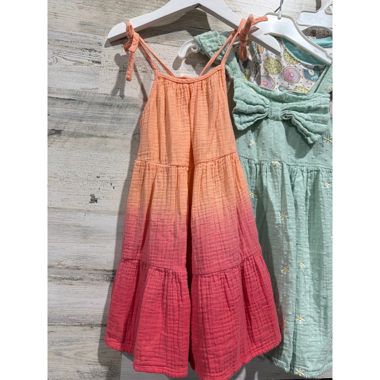 Girls 5T Dress Pajama Lot Color Donut Cute Girly Bundle1