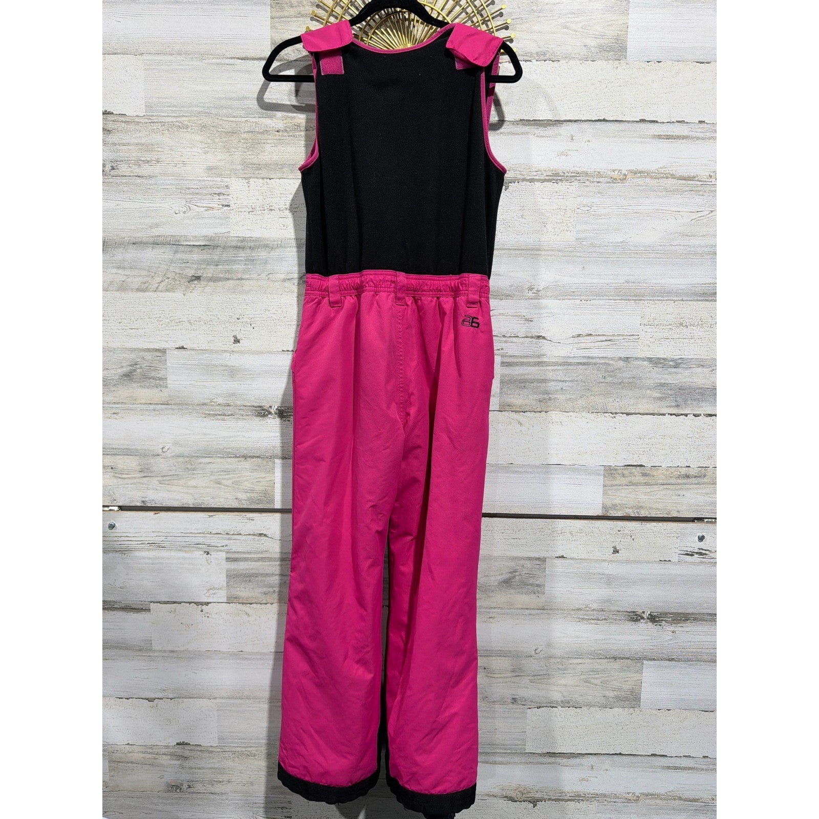 Arctix Snow Bib Overalls Girls Large Pink Black Insulated Ski Pants GUC*6