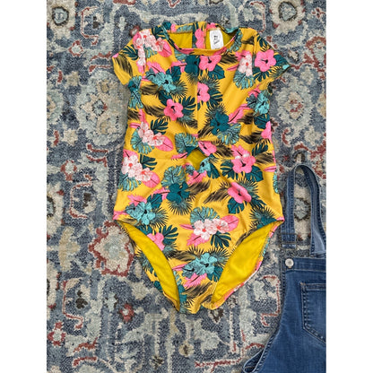 Art Class SO Old Navy Summer Bundle Girls XL 14-16 Yellow Blue Floral Denim1
