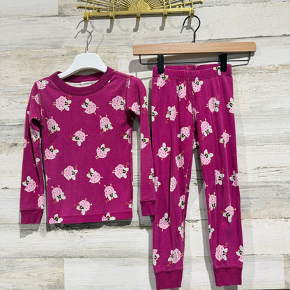 Hanna Andersson Pajama Set Girls 5 Pink Fairy Print Cotton Sleepwear *Flawed0