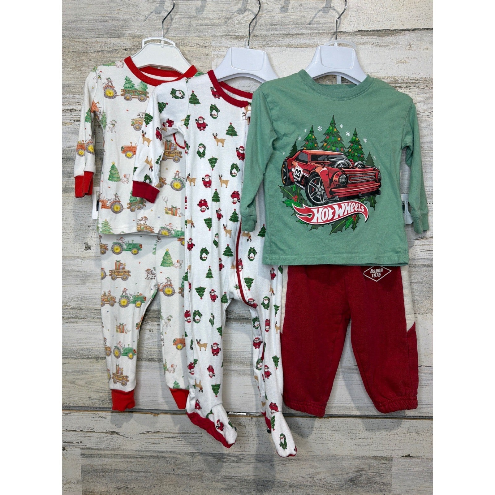 Nola Tawk Leveret Zara Hot Wheels Boys 12-18M Bundle Holiday Red Green0