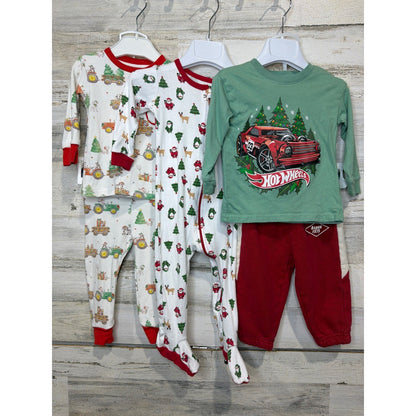 Nola Tawk Leveret Zara Hot Wheels Boys 12-18M Bundle Holiday Red Green0