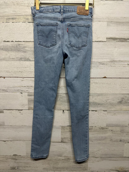 Levi's 720 High Rise Super Skinny Jeans Girls 12 Light Blue Denim EUC2