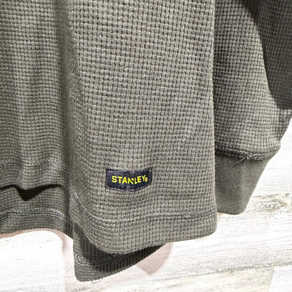 Stanley Waffle Knit Thermal Shirts Men XL Green Black Workwear2