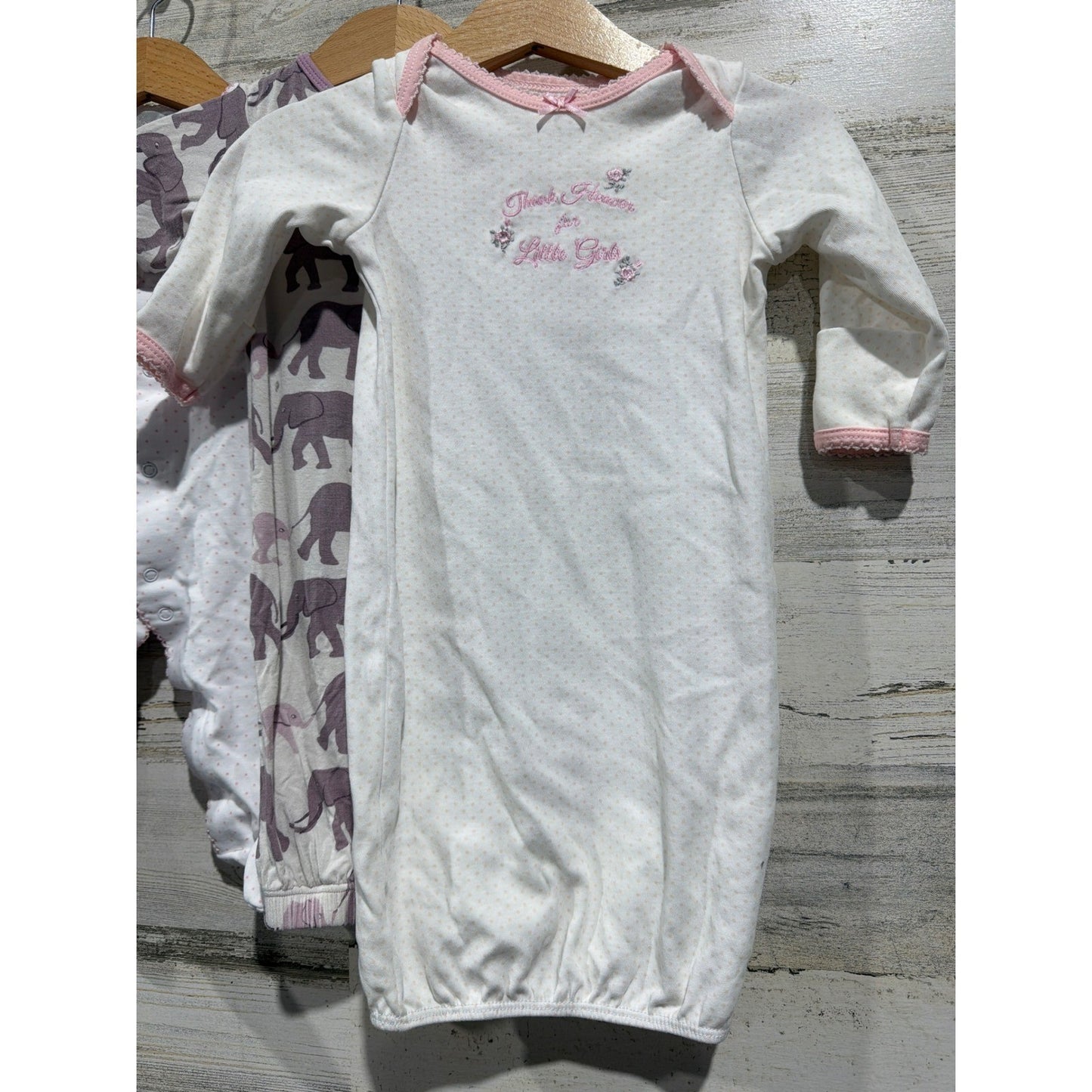 Kickee Pants Kissy Kissy Baby Girl 0-3M Pink Bamboo Pima Cotton Bundle EUC1