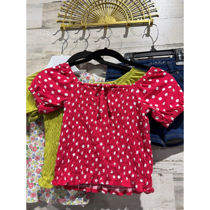 Gap Old Navy Cat & Jack Shirt Shorts Bundle Girls 8 Multicolor Summer EUC1