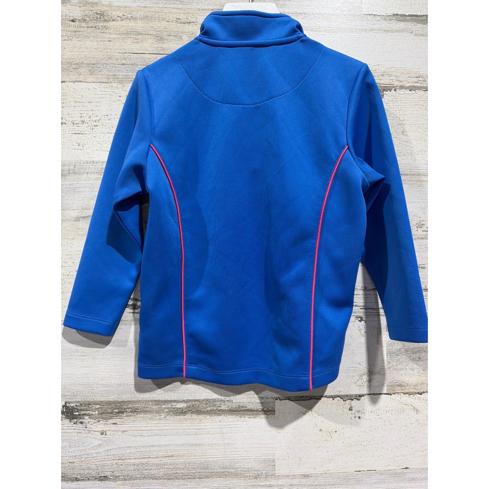 Masters Quarter Zip Pullover Kids 3T Blue Pink Piping Golfcore EUC5