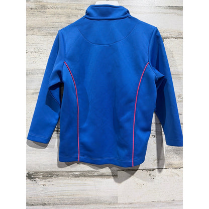 Masters Quarter Zip Pullover Kids 3T Blue Pink Piping Golfcore EUC5