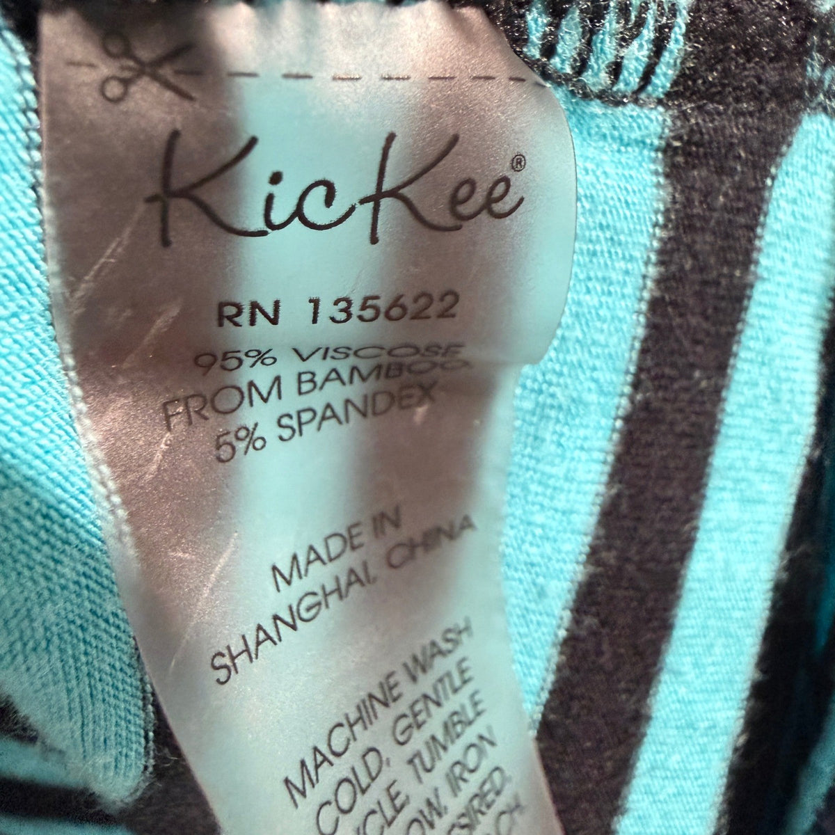 KicKee Pants Pajama Set Lot Boys Size 6 Blue Tie Dye Striped Bamboo GUC*12