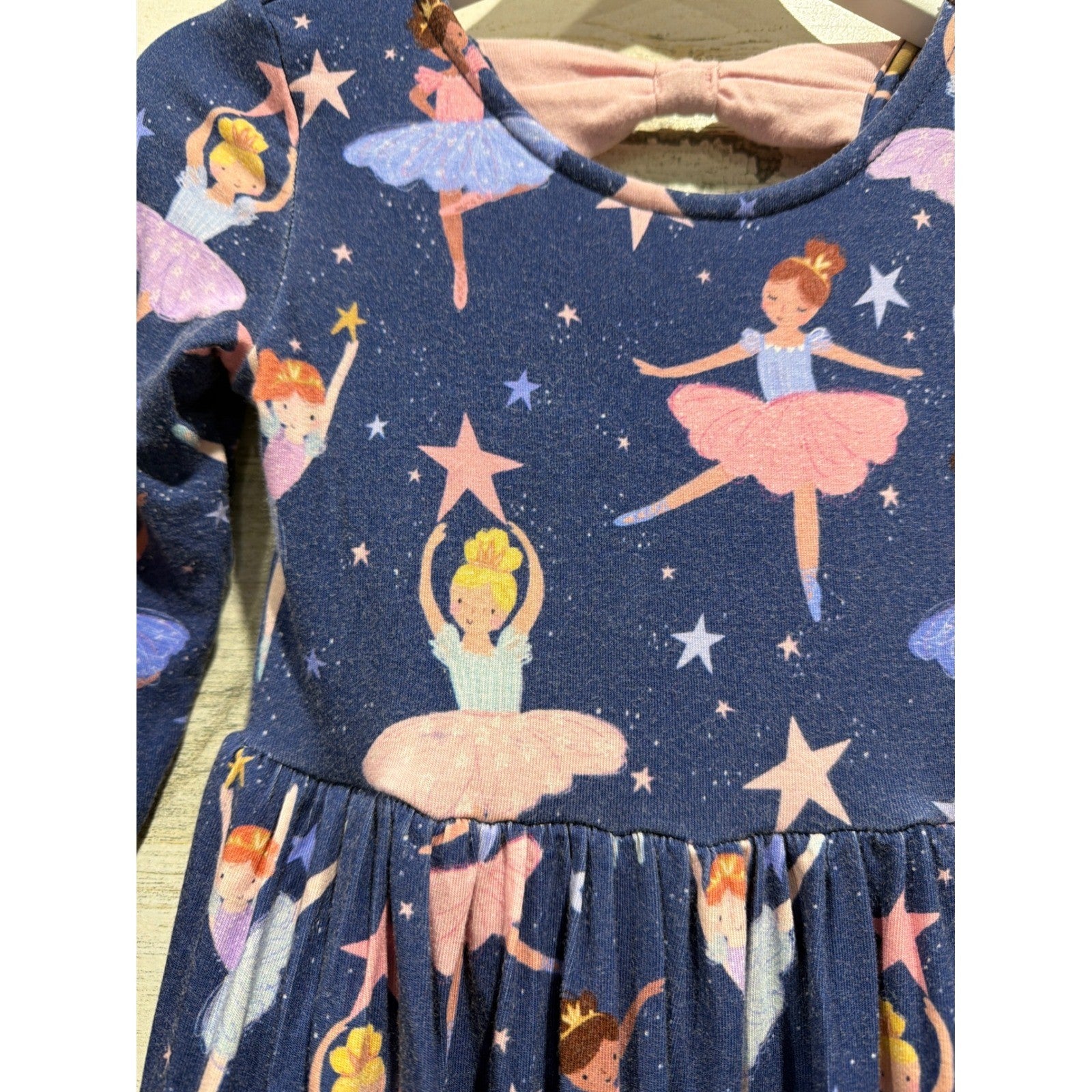 Little Sleepies Pajama Dress Bundle Girls 2T Pink Navy Ballerina Bamboo6