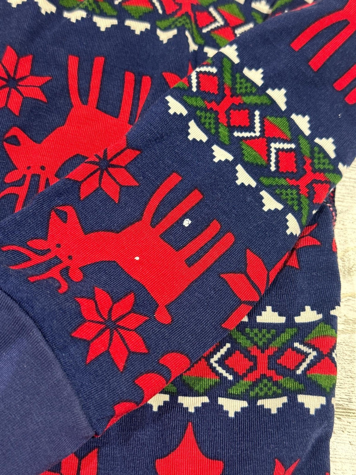 Hanna Andersson Pajama Top - Reindeer Print - Soft - Fits Like Boys Size 4/5 - P1
