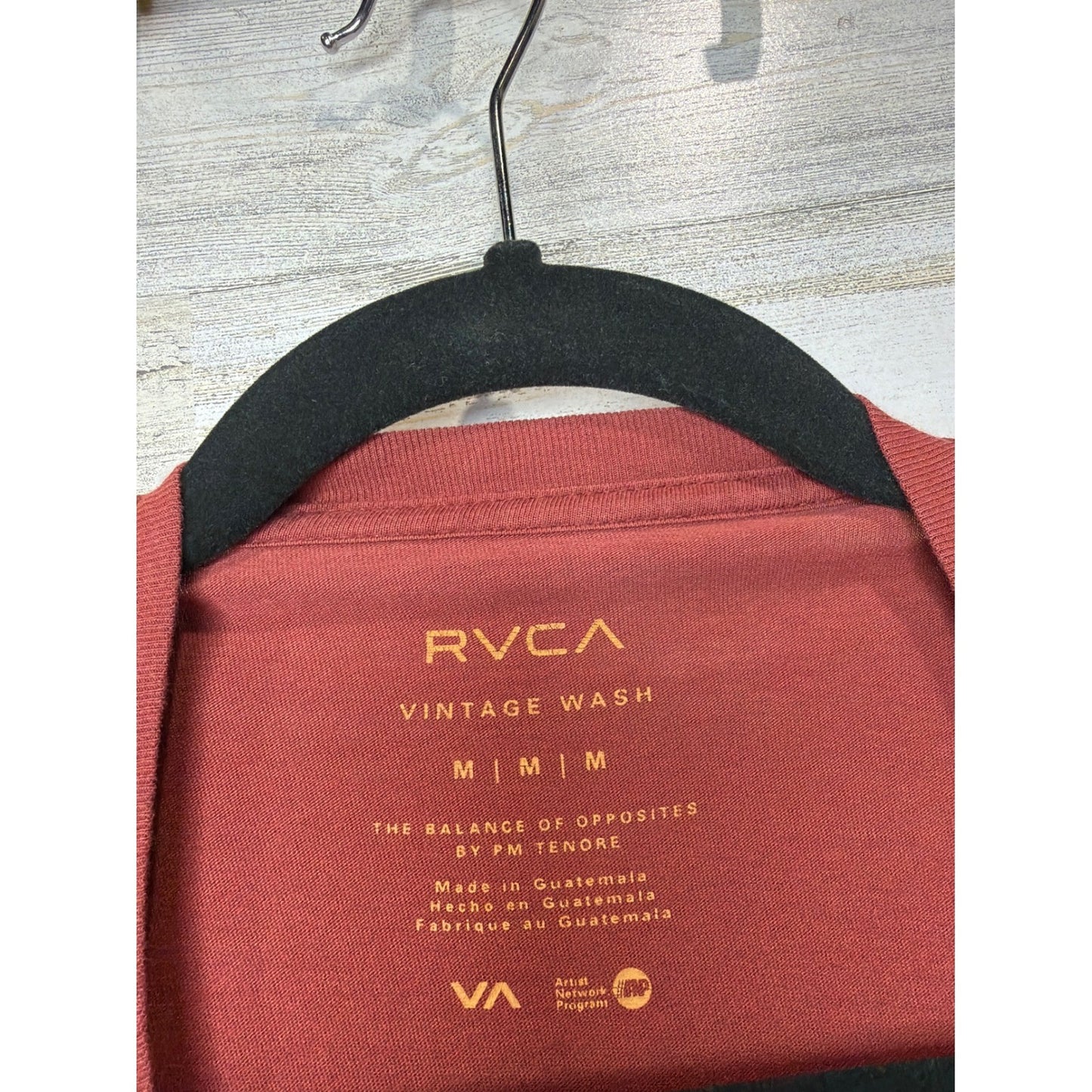 RVCA Graphic Tee Mens Medium Vintage Wash Logo Cotton Skate Surf EUC2