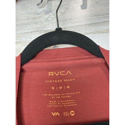 RVCA Graphic Tee Mens Medium Vintage Wash Logo Cotton Skate Surf EUC2