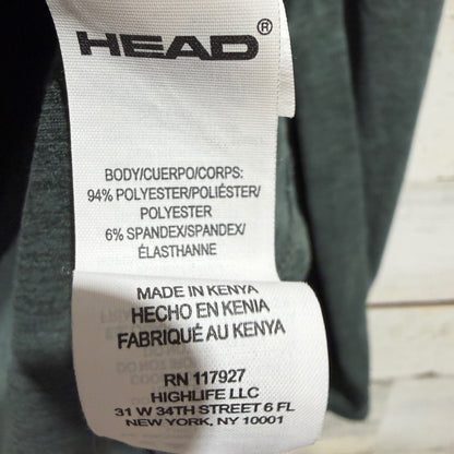 Head Long Sleeve Active Shirt Women L Green Thumbhole Athleisure *Flawed3