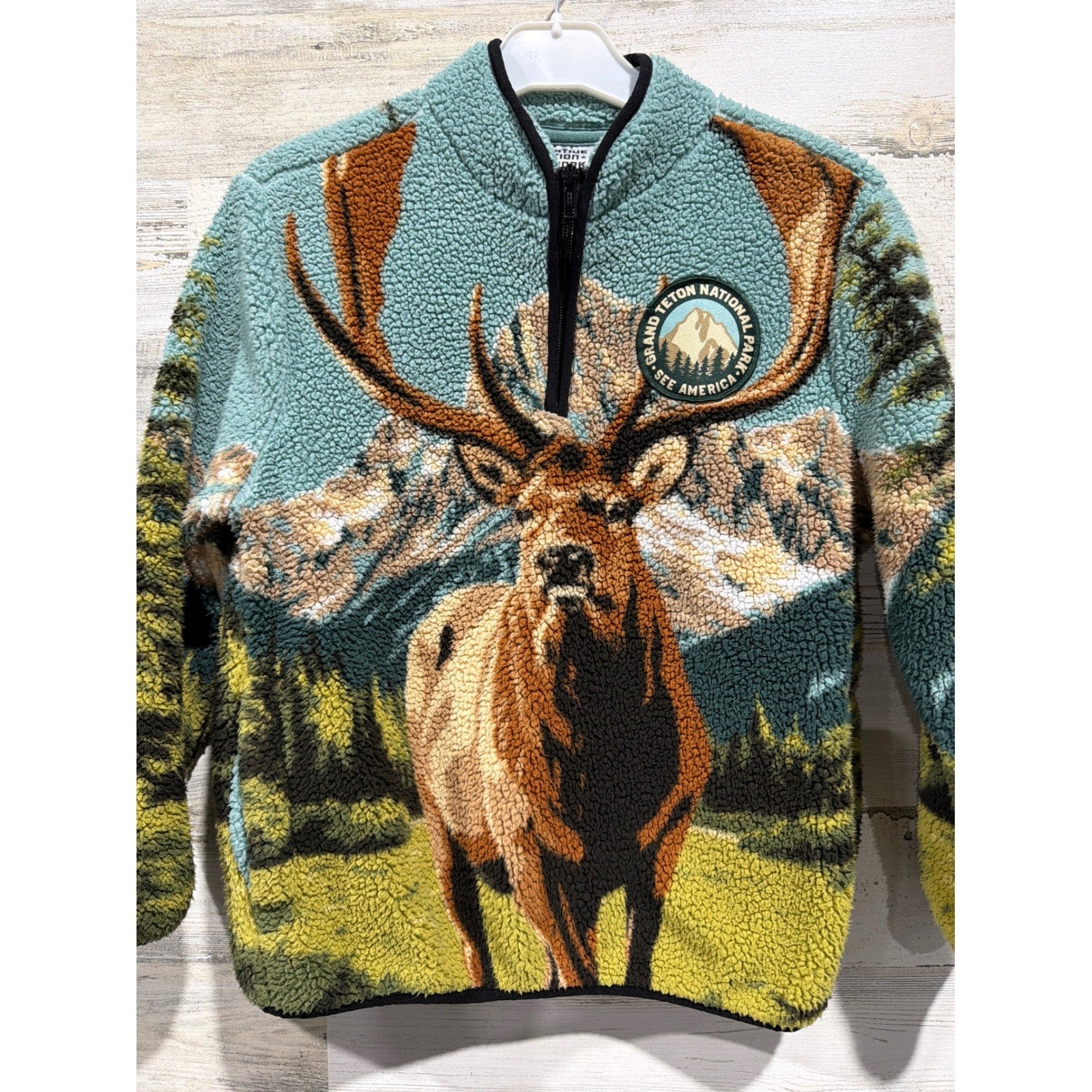 Creative Action Network Fleece Boys 8 Grand Teton Elk Gorpcore National Park0