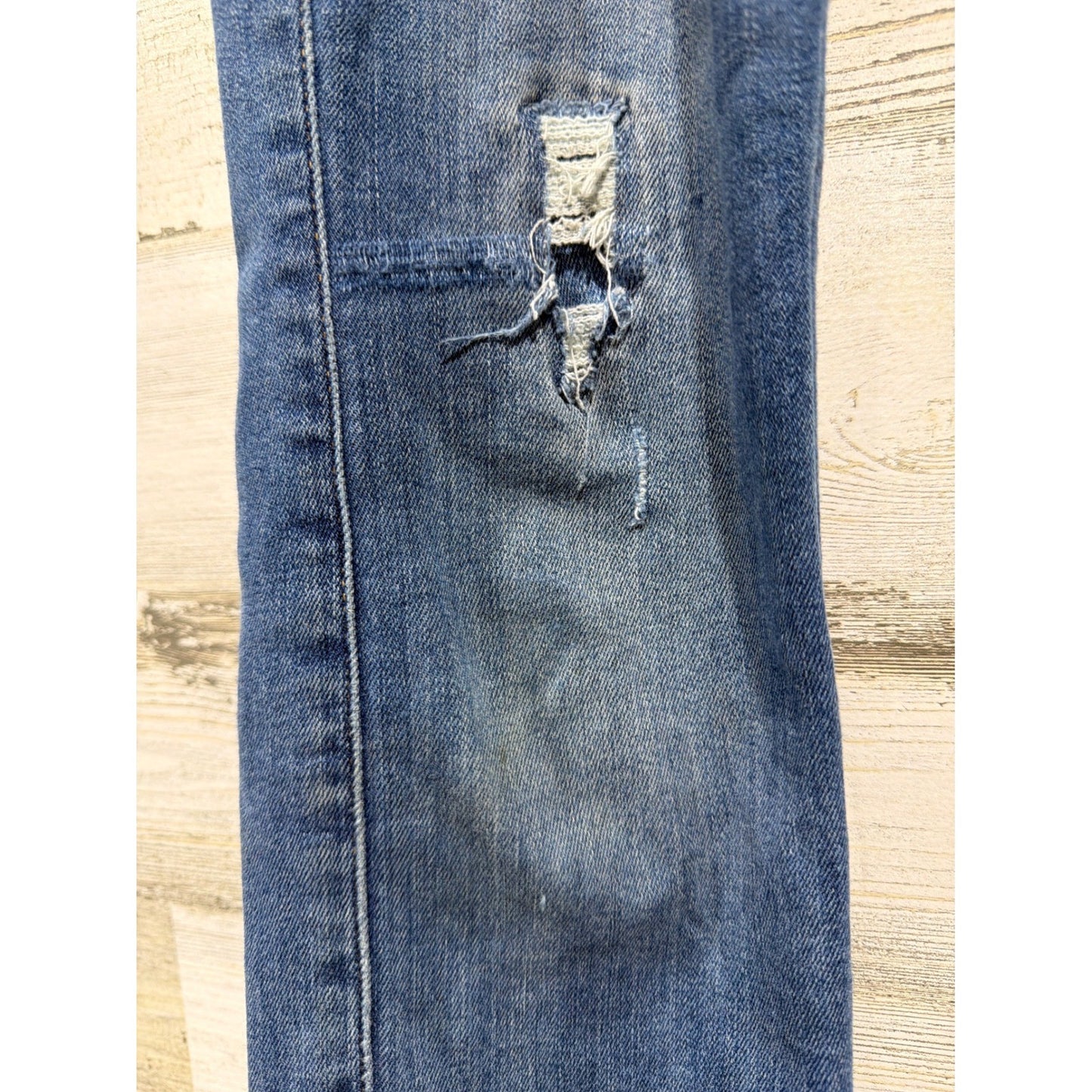 Abercrombie Kids Skinny Jeans Boys 7/8 Blue Distressed Skater GUC2