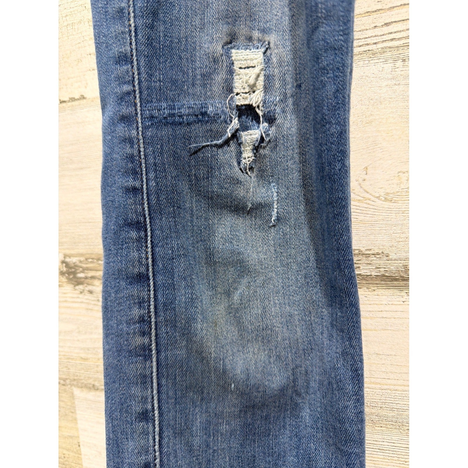 Abercrombie Kids Skinny Jeans Boys 7/8 Blue Distressed Skater GUC2