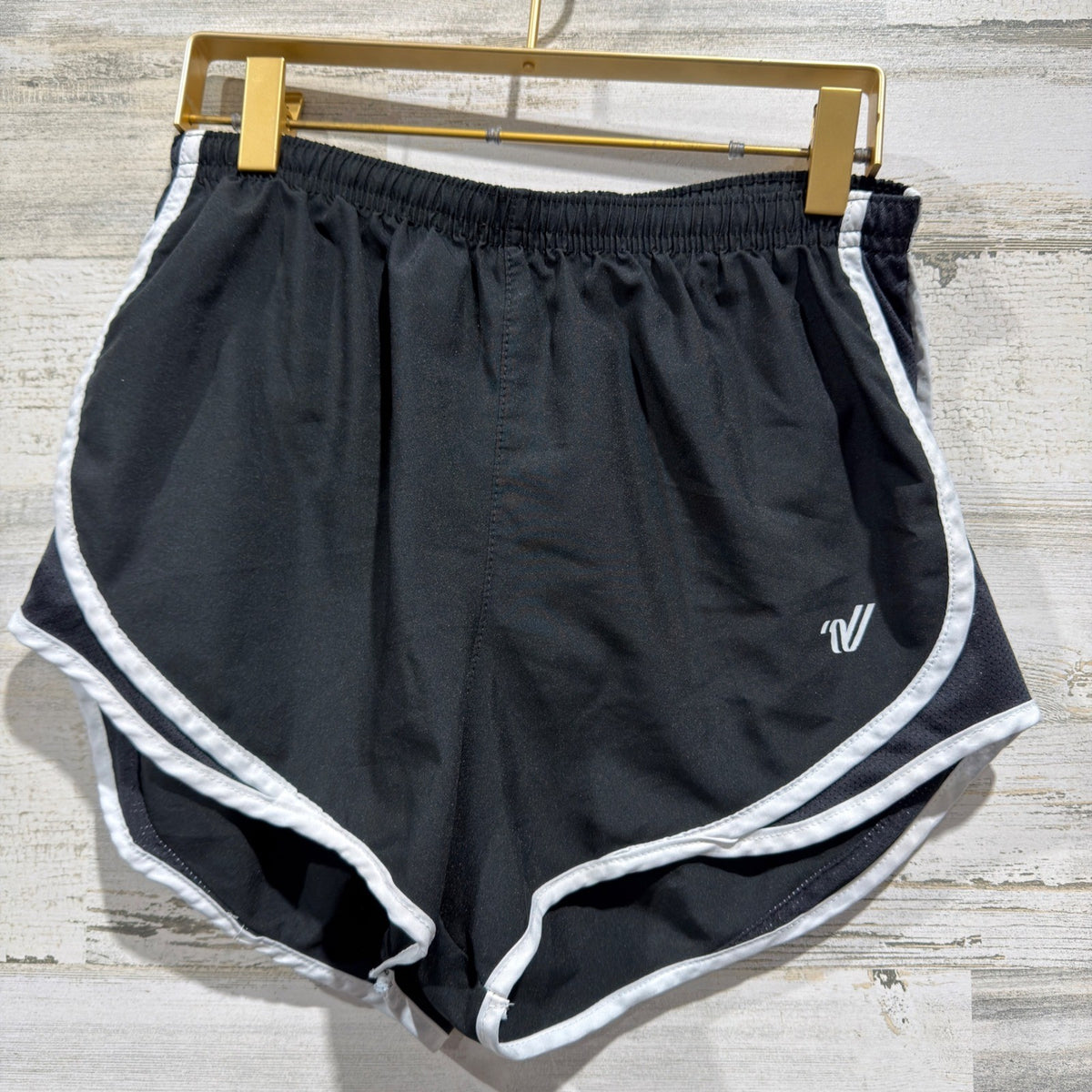 Varsity Spirit Running Shorts Women S Black White Piping Athletic Sporty EUC0