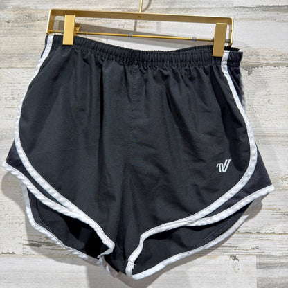 Varsity Spirit Running Shorts Women S Black White Piping Athletic Sporty EUC0