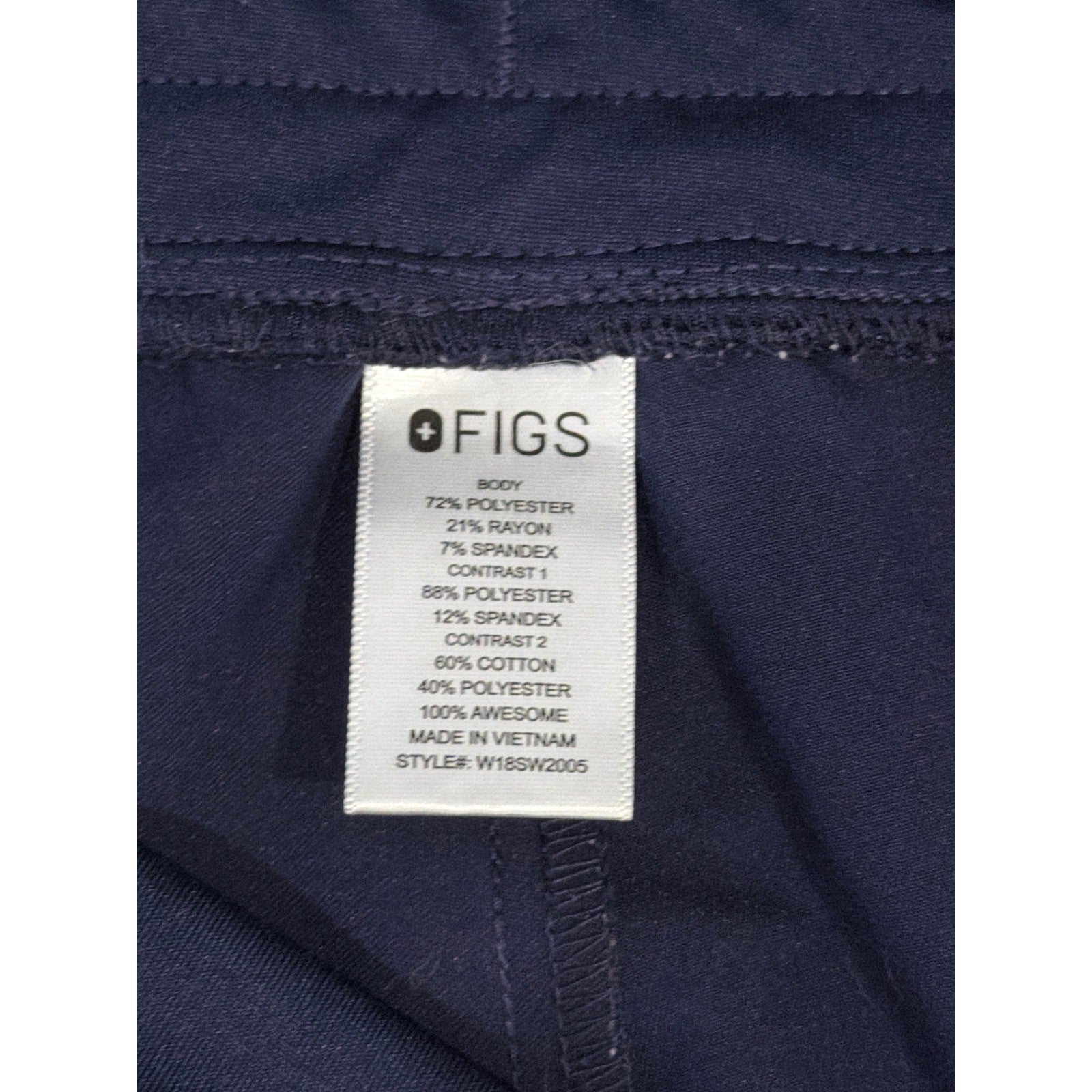 Figs Scrub Pants Women XL Navy Blue Technical Collection Jogger EUC3