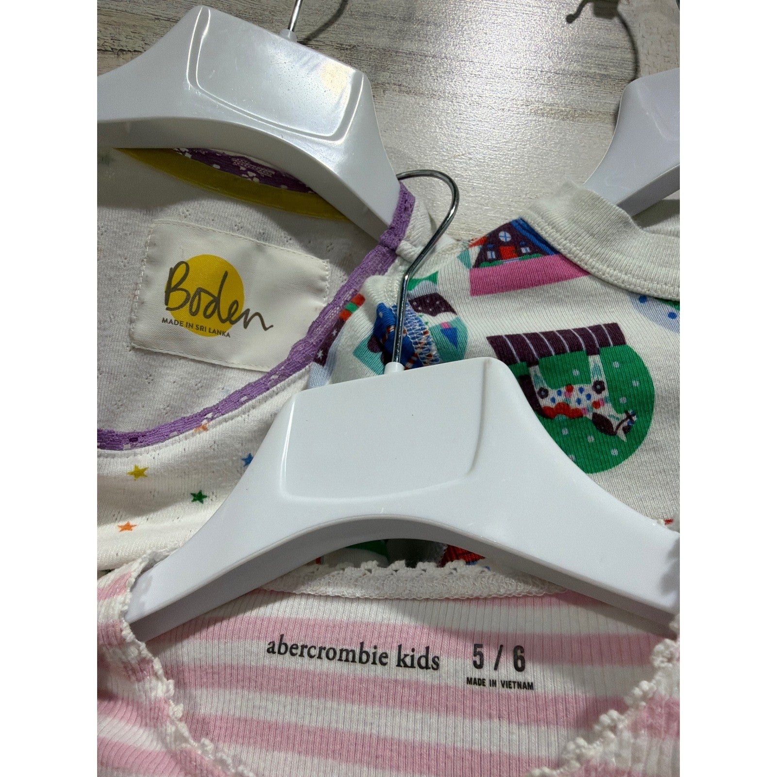 Hanna Andersson Boden Abercrombie Kids Girls 5 Pink White Stars Stripes GUC4