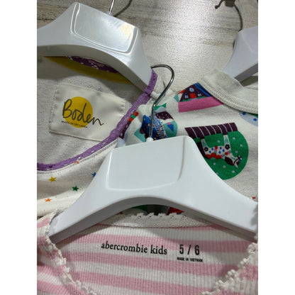Hanna Andersson Boden Abercrombie Kids Girls 5 Pink White Stars Stripes GUC4