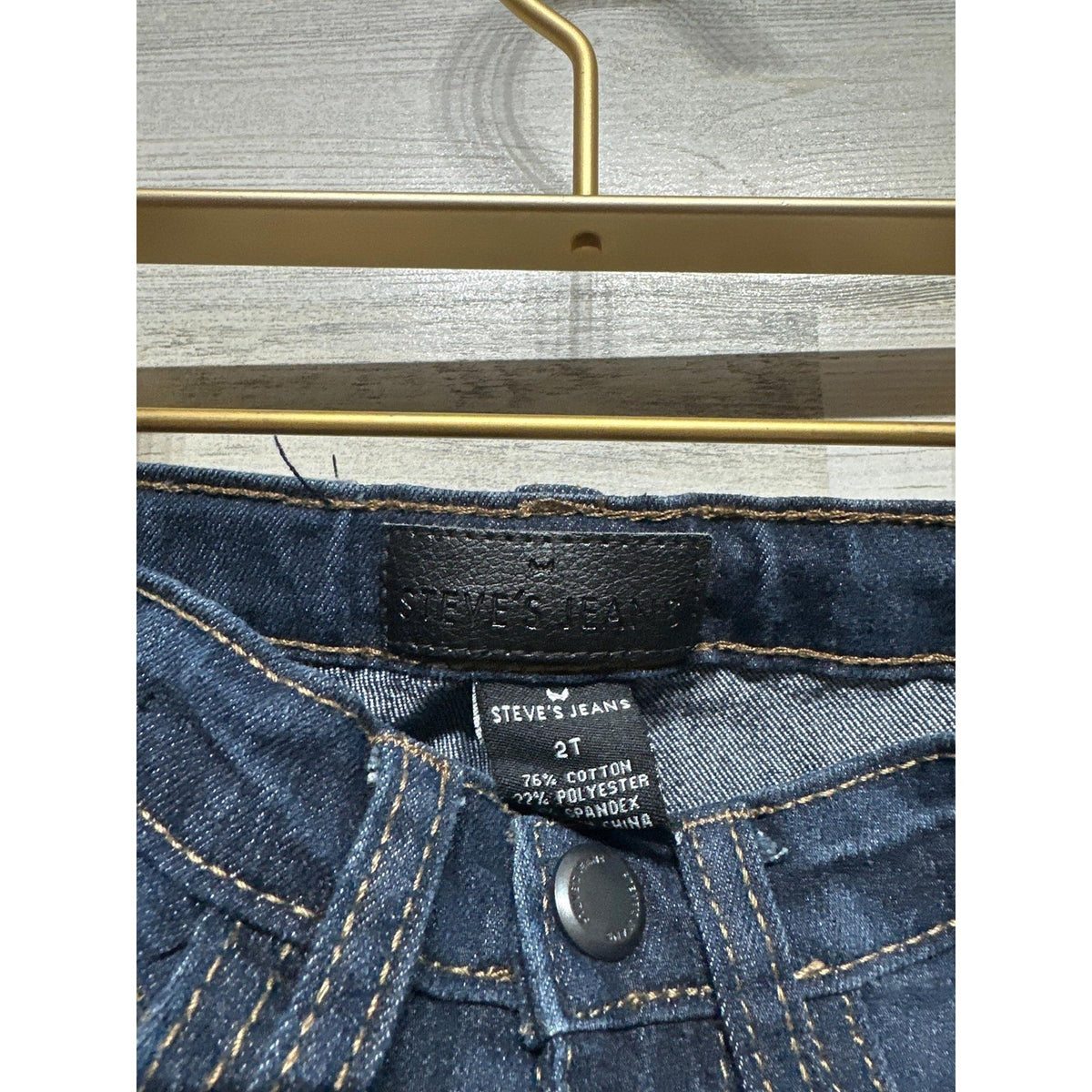 Steve's Jeans Denim Pants Boys 2T Dark Wash Adjustable Waist Classic1