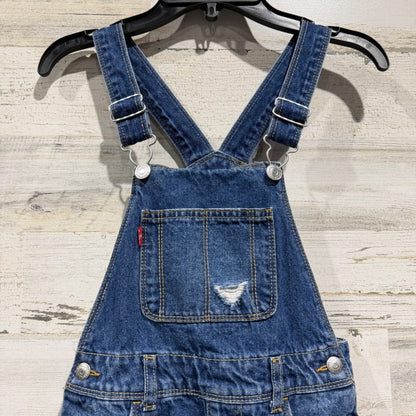 Levi's Shortall Denim Overalls Girls 6 Blue 100% Cotton Classic1