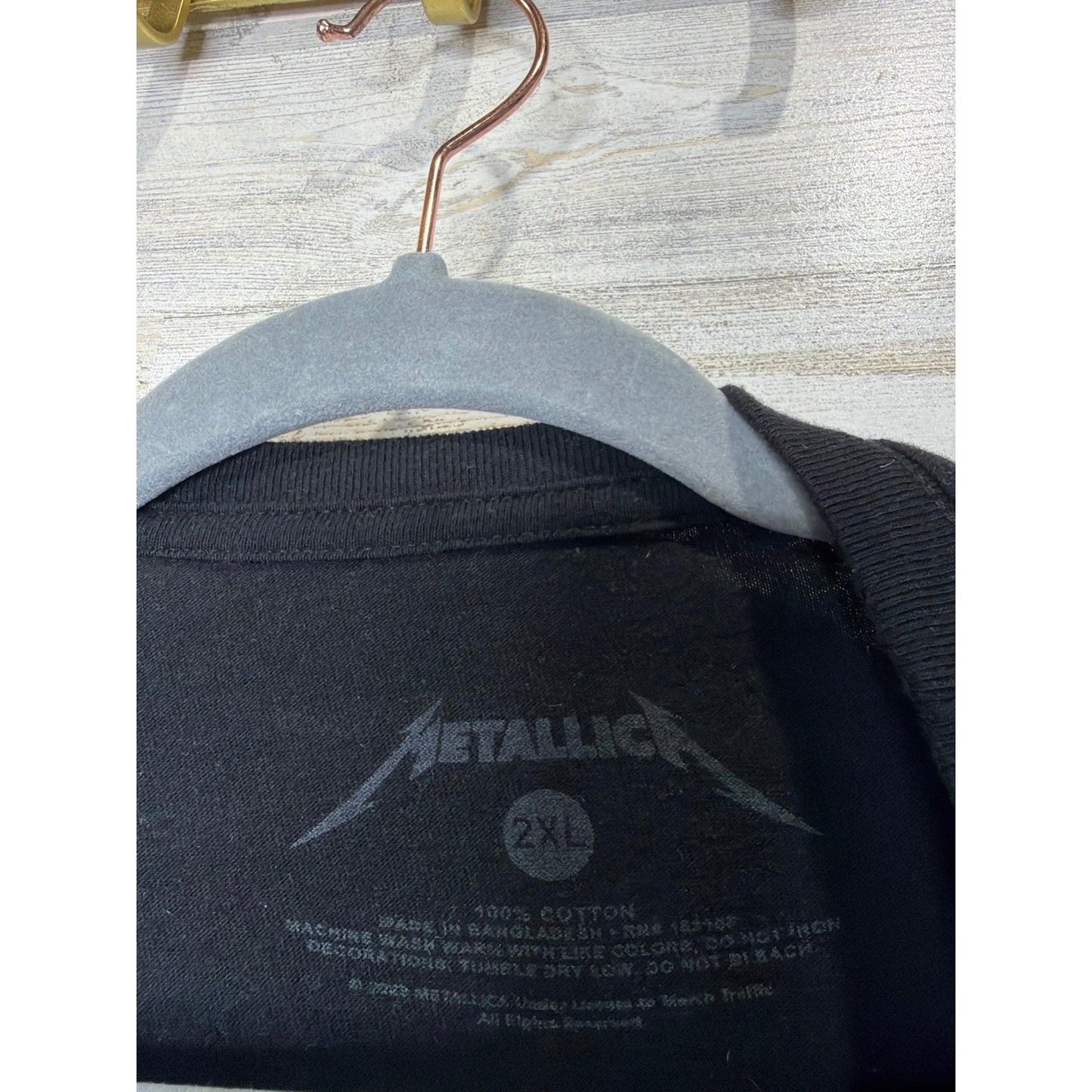 Metallica Graphic T-Shirt Men 2XL Black White Logo Heavy Metal Rock EUC1
