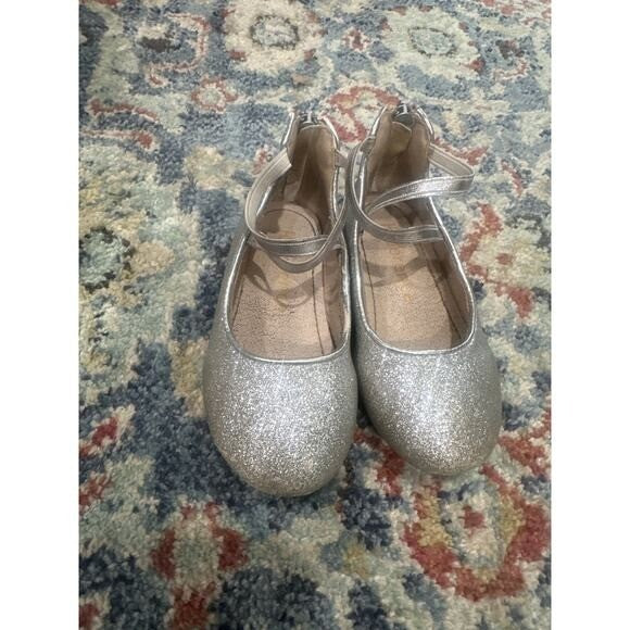 Shoe Bundle Girls 8 Toddler Black White Silver Glitter6