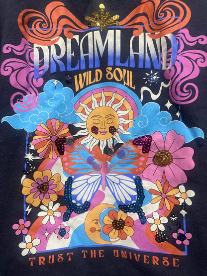 Messy Bun Girls Just Chillin Dreamland Sweatshirt - Girls Size 10 - Very Good Us1