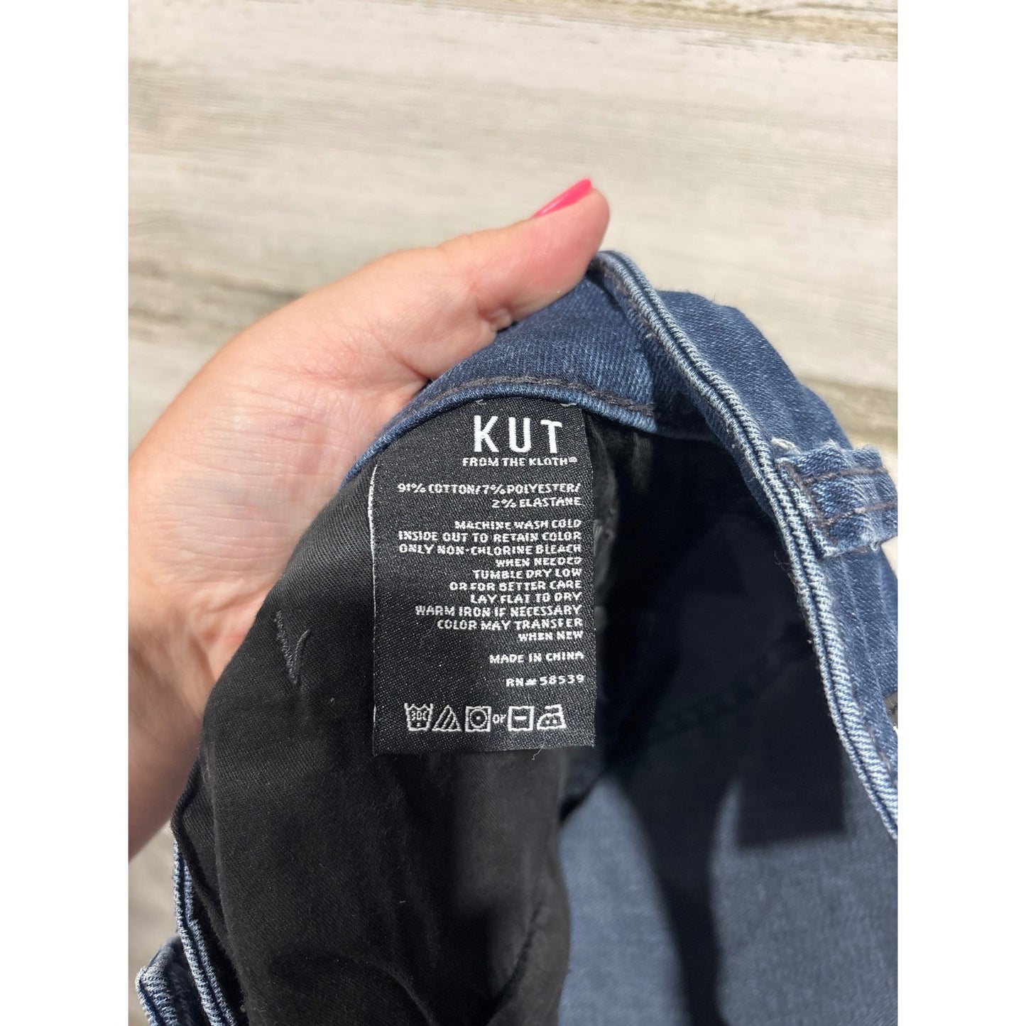 Kut from the Kloth Bootcut Jeans Women 6 Blue Stretch Denim Classic5