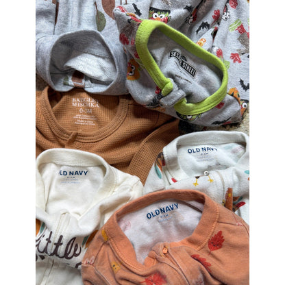 Old Navy Carter's Sleepers Rompers 6 Pieces Boys 0-3M Fall Halloween Bundle4