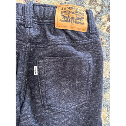 Levi Knit Joggers Boys Size Small 8-10 Navy Blue Heathered EUC5