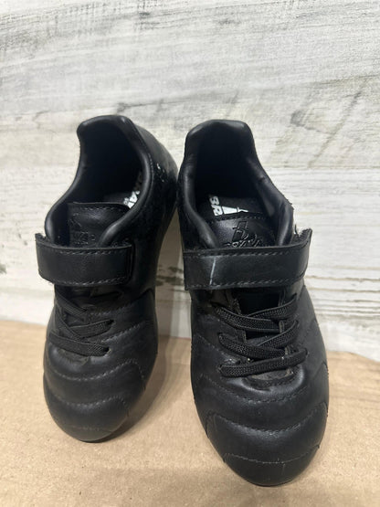 Brava Soccer Cleats Kids Size 9 Black Hook Loop Strap Athletic Shoes GUC2