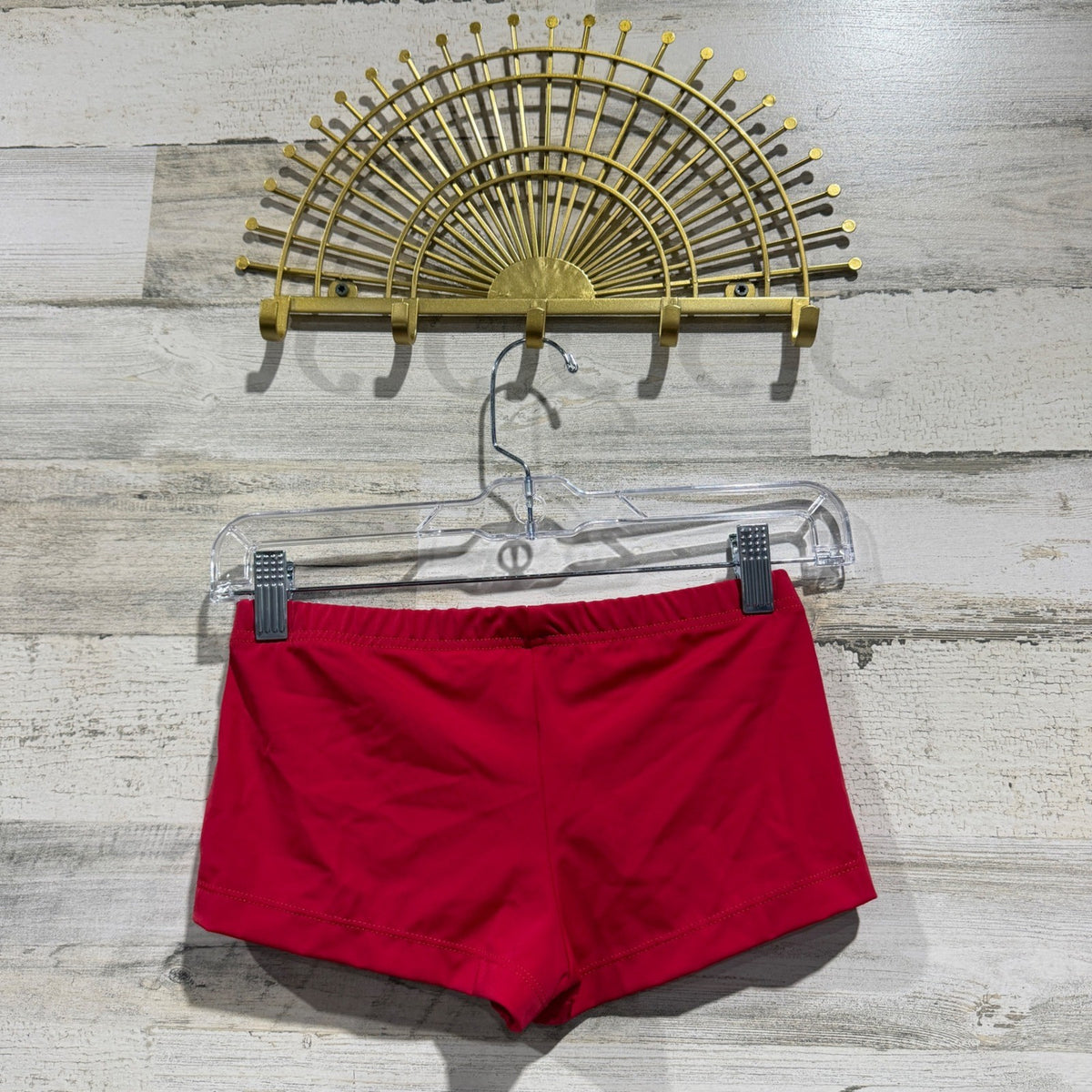 Balera Dancewear Active Shorts Girls Large Child Red Nylon Spandex Athletic EUC1