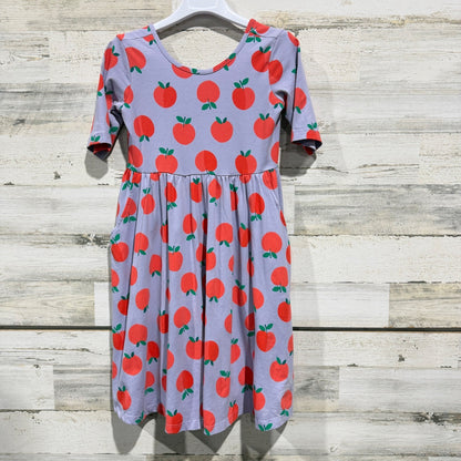 Hanna Andersson Dress Girls 10 Red Apple Print School EUC0