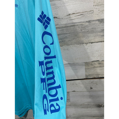 Columbia PFG Terminal Tackle Shirt Men XXL Blue Long Sleeve Fishing Gorpcore EUC3