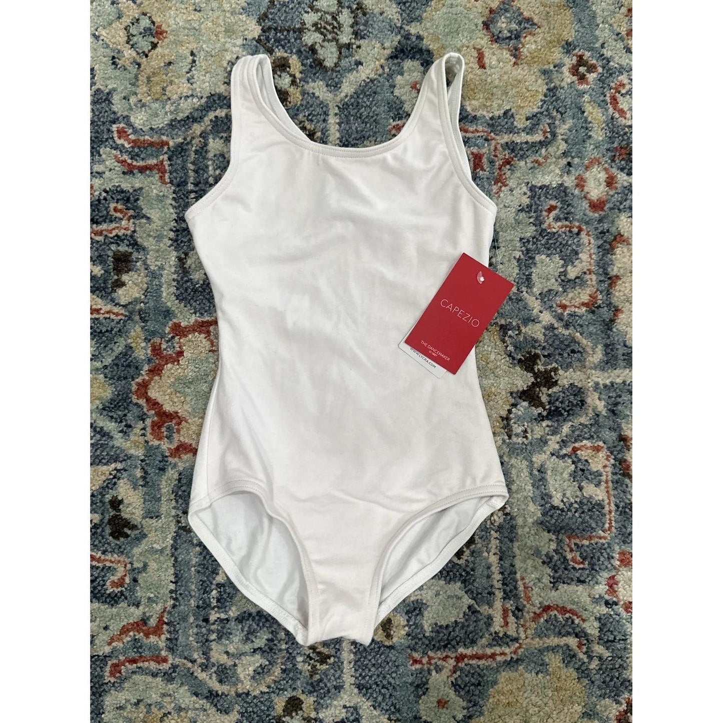 Capezio Tank Leotard Girls Intermediate Fits 5-6 Yrs White Ballet CC201C NWT0
