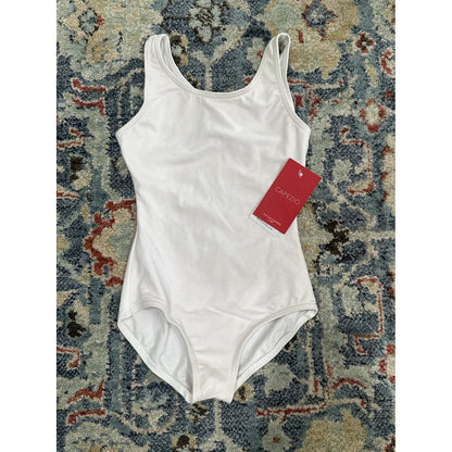 Capezio Tank Leotard Girls Intermediate Fits 5-6 Yrs White Ballet CC201C NWT0