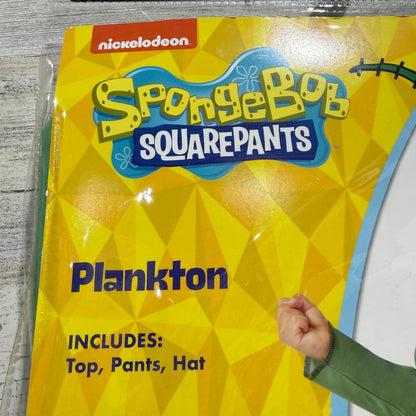 Plankton Costume Toddler 3T-4T Green SpongeBob SquarePants Cartoon NWT2