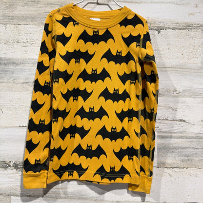 Hanna Andersson Long Sleeve Pajama Top Kids Size 8 Yellow Bat Print Cotton0