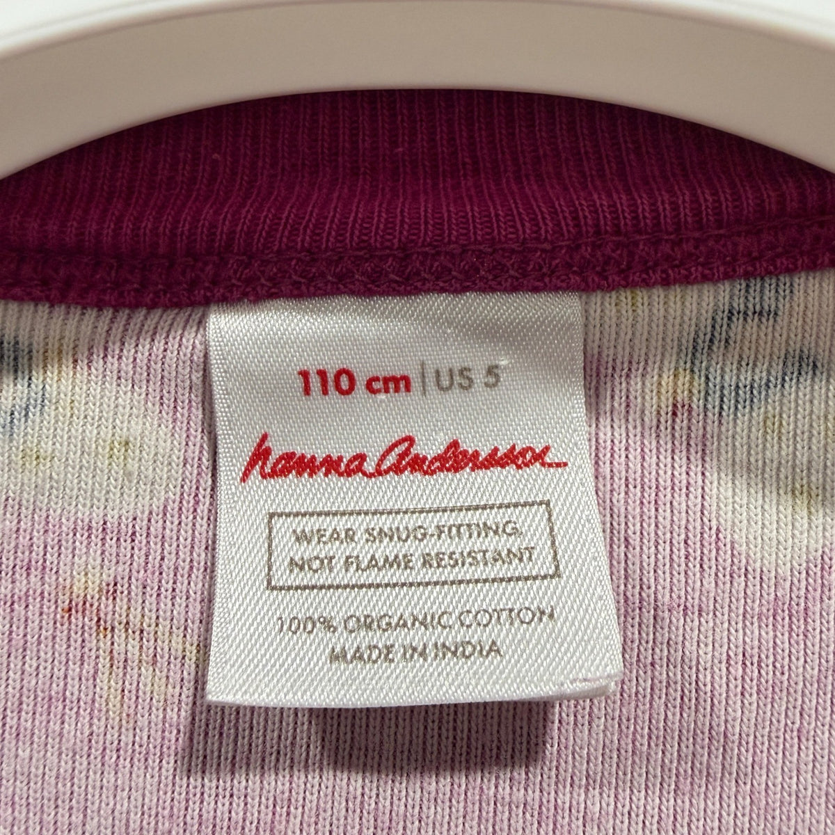 Hanna Andersson Pajama Set Girls 5 Pink Fairy Print Cotton Sleepwear *Flawed2