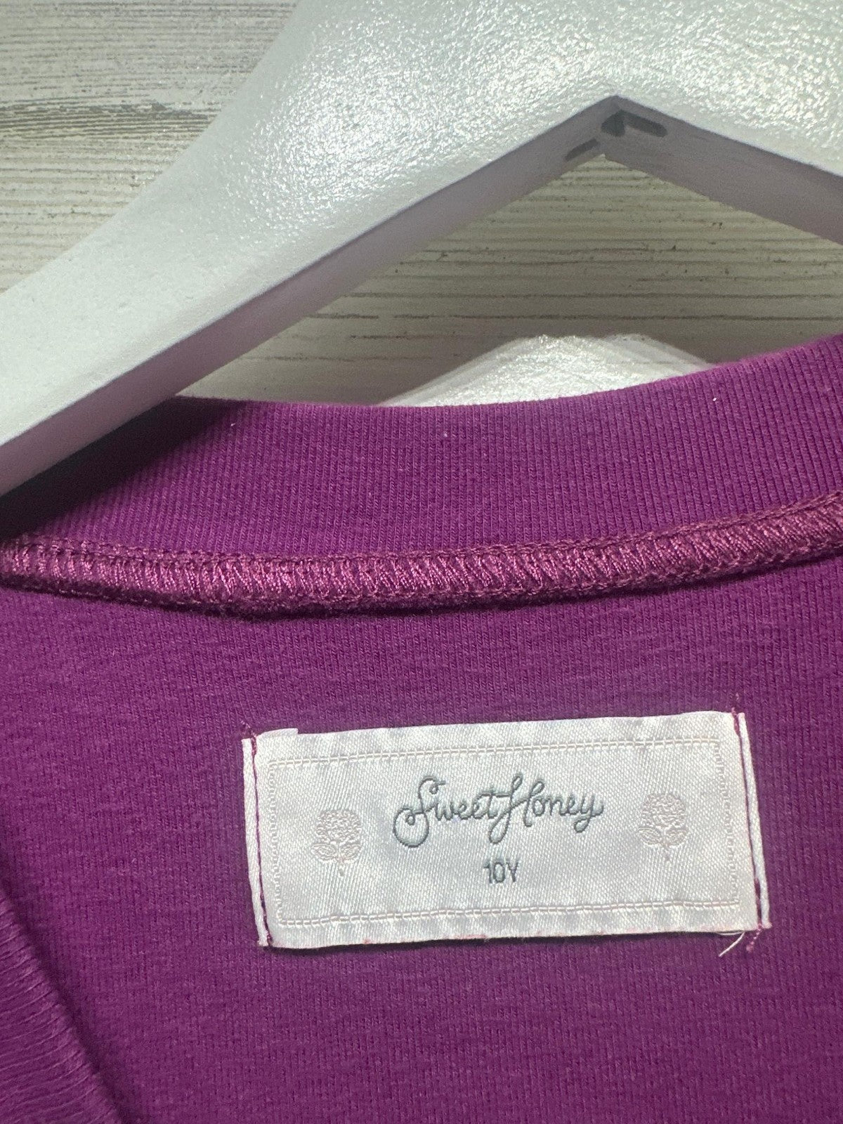 SweetHoney Sweatshirt Kids 10Y Purple Trick or Treat Halloween Graphic EUC2