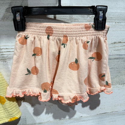 Jessica Simpson Cat Jack Dress & Short Set Girls 4T Yellow Peach Cotton Flawed*5