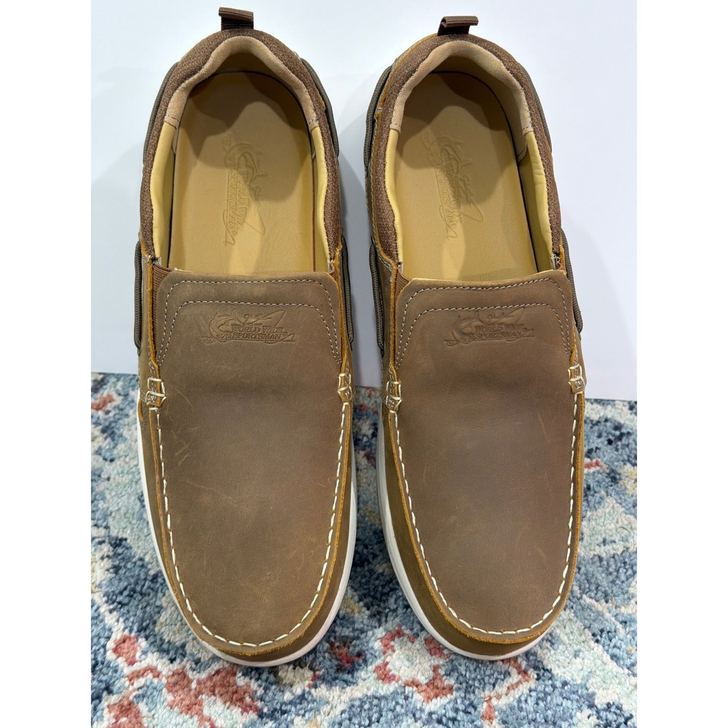 Worldwide Sportsman Bluewater Shoes Men 12 Brown Slip On Nautical5