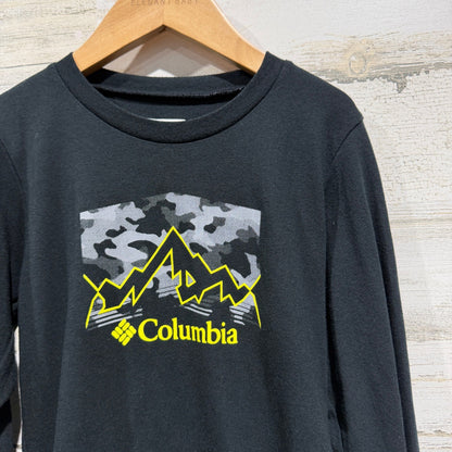 Columbia Omni-Wick Graphic Tee Boys Size Small Black Poly Blend Outdoors1